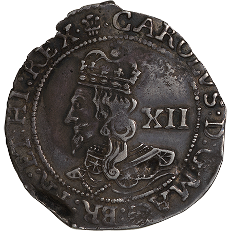 1644 Shilling GVF Obverse