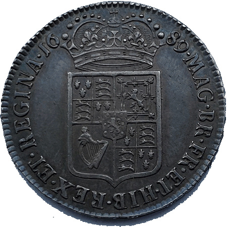 1689 Half Crown GEF Reverse