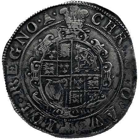 1634 Half Crown GVF Reverse