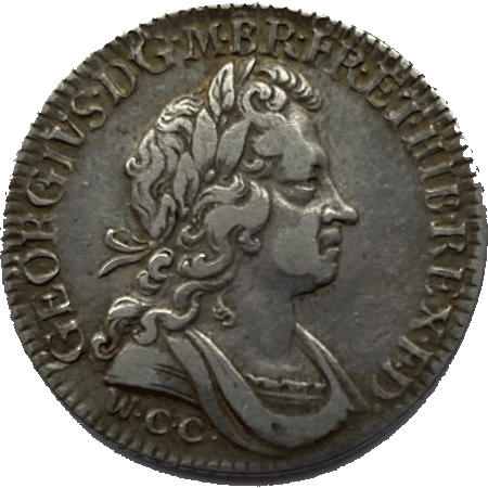 1723 Shilling AVF Obverse