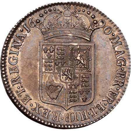 1690 Half Crown na Reverse