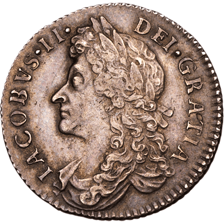 1688 Shilling na Obverse